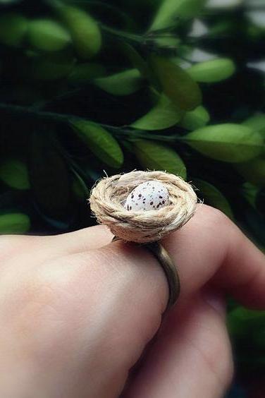 Handmade Egg Ring Nature Fairy Tale Woodland